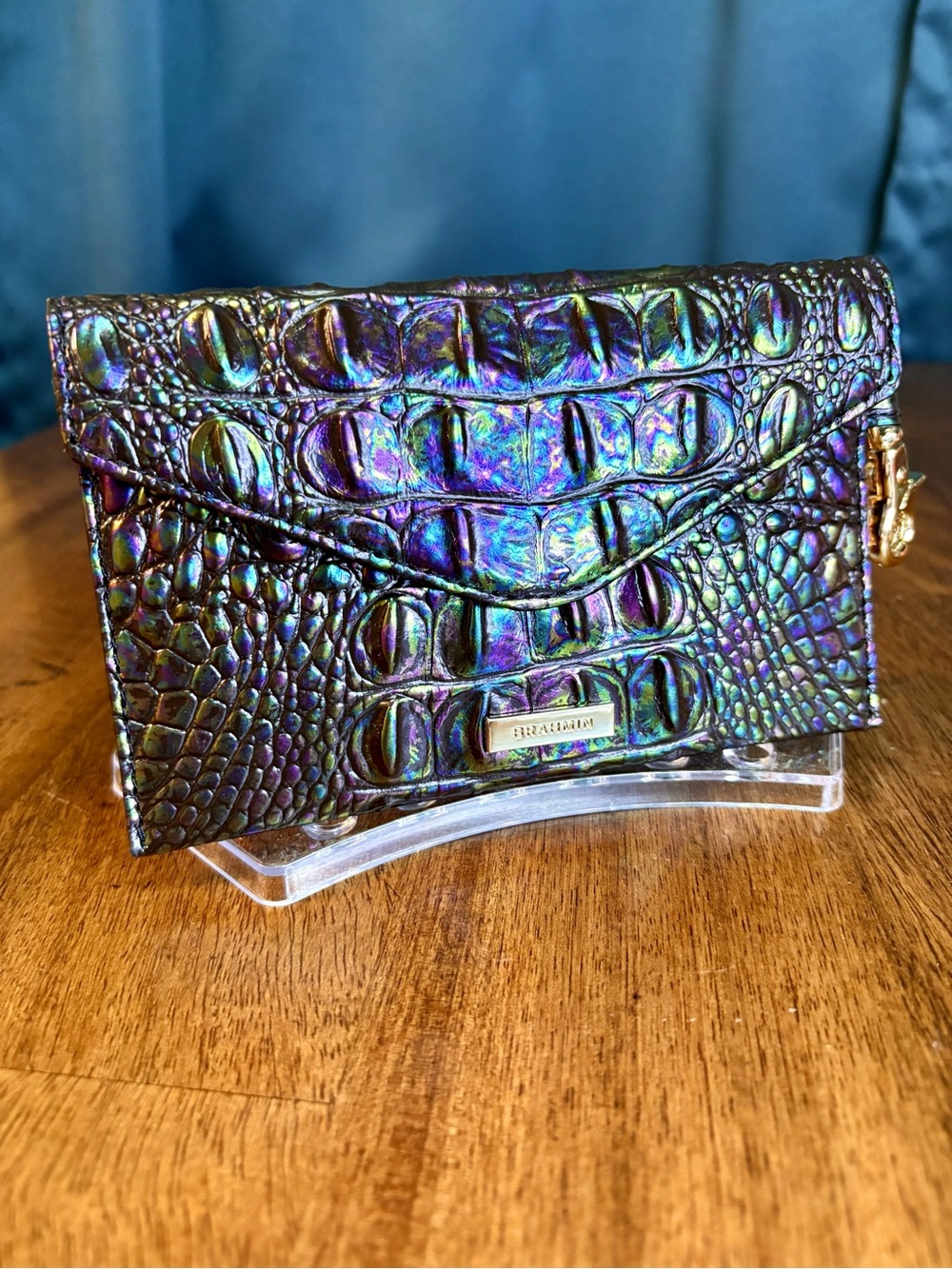 Brahmin EUC Mini Envelope Case - Black Pearl Solid - HTF, RARE
